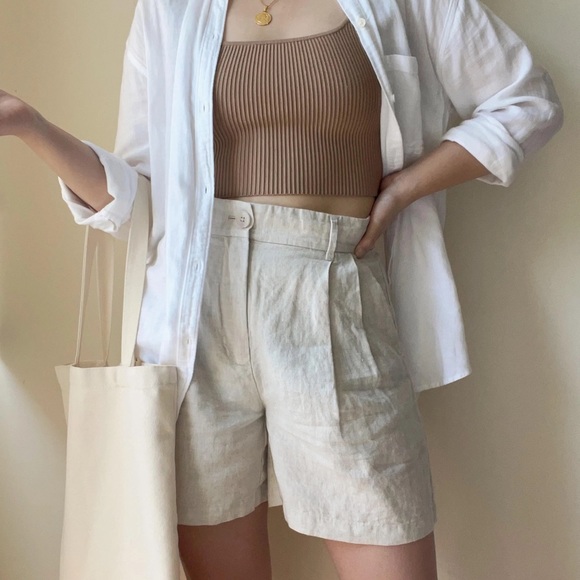 Wilfred Pants - Wilfred aritzia linen chariot shorts cream